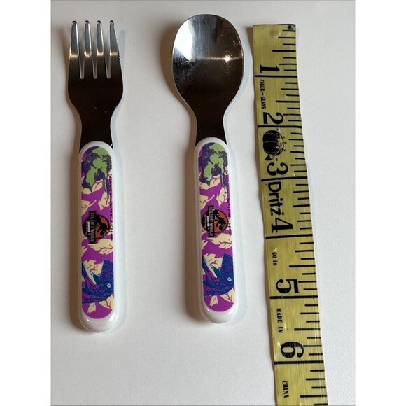 Vintage 1996 Zak Designs Jurassic Park The Lost World Child's Fork & Spoon RARE - Picture 6 of 6